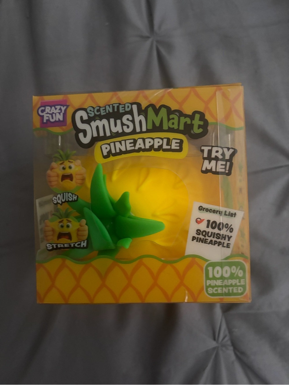 Scented SmushMart Pineapple Squishy Toy - Yellow & Green